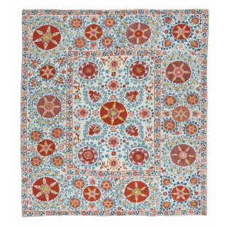 Embroidered Silk Wall Hanging. Traditional Table Cover. New Bedspread. Authentic Sofa Throw