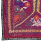 Embroidered Silk & Cotton Wall Hanging. Red Bed Cover. Modern Tablecloth. New Sofa Spread. Colorful Throw