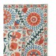 Hand Embroidered Silk Wall Hanging. Modern Tablecloth. Decorative Bed Cover. New Sofa Throw