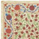 100% Silk Wall Hanging. Embroidered Table Cover. Pomegranate Tree Design Bedspread. Modern Throw