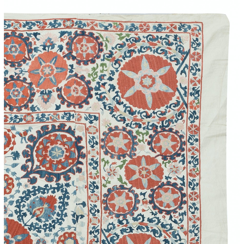 Embroidered Silk Wall Hanging. Modern Tablecloth. Decorative Bed Cover. New Sofa Throw
