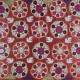 Magnificent Silk Embroidery Wall Hanging. Modern Dark Red Bed Cover. Large Tablecloth