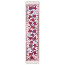 Embroidered Cotton Wall Hanging. Pomegranate Tree Design Table Runner. Wall Decor