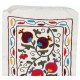 Embroidered Cotton Wall Hanging. Pomegranate Tree Design Table Runner. Modern Wall Art
