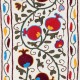 Embroidered Cotton Wall Hanging. Pomegranate Tree Design Table Runner. Modern Wall Art