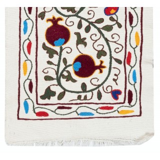 Embroidered Cotton Wall Hanging. Pomegranate Tree Design Table Runner. Wall Art Embroidered Cotton Wall Hanging. Pomegranate Tree Design Table Runner. Wall Art