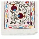 Embroidered Cotton Wall Hanging. Pomegranate Tree Design Table Runner. Modern Wall Art