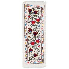 Embroidered Cotton Wall Hanging. Pomegranate Tree Design Table Runner. Wall Art