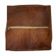 Hand-Tooled Brown Geniune Leather Pouf. UNSTUFFED. Custom Option Available