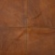 Hand-Tooled Brown Geniune Leather Pouf. UNSTUFFED. Custom Option Available