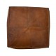 Hand-Tooled Brown Geniune Leather Pouf. UNSTUFFED. Custom Option Available