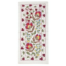 Contemporary Embroidered Wall Hanging. Cotton Tablecloth. Handmade Sofa Spread. New Throw