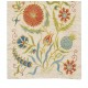 Embroidered 100% Silk Wall Hanging. Modern Table Runner. Boho Wall Decor. Decorative Tablecloth