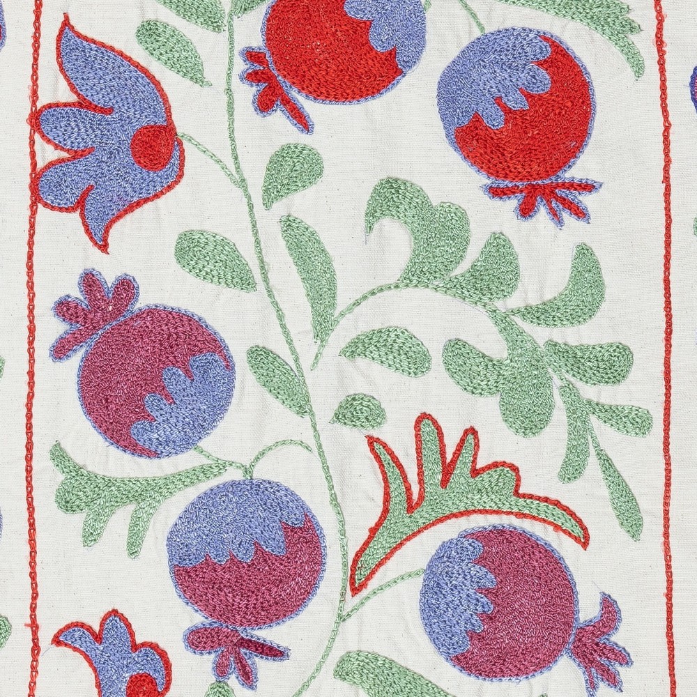 Embroidered Wall Hanging. Cotton Tablecloth. Handmade Sofa Spread. Modern Throw