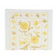 Embroidered Table Runner. Cotton Wall Hanging. Yellow Tablecloth. Modern Wall Decor