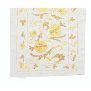 Embroidered Table Runner. Cotton Wall Hanging. Yellow Tablecloth. Modern Wall Decor Embroidered Table Runner. Cotton Wall Hanging. Yellow Tablecloth. Modern Wall Decor