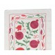 Embroidered Cotton Wall Hanging. Pomegranate Tree Design Table Runner. Modern Wall Decor