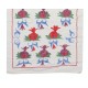 Pomegranate Pattern Embroidered Wall Hanging. Cotton Table Runner. Modern Wall Art
