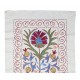 Embroidered Cotton Wall Hanging. Colorful Table Runner. Boho Wall Decor