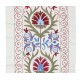 Embroidered Cotton Wall Hanging. Colorful Table Runner. Boho Wall Decor