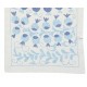 Embroidered Table Runner. Cotton Wall Hanging in Light Blue. Modern Wall Decor