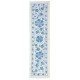 Embroidered Table Runner. Cotton Wall Hanging in Light Blue. Modern Wall Decor