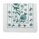 Embroidered Cotton Wall Hanging. Green Table Runner. Modern Wall Decor