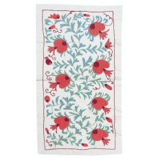 Embroidered Wall Hanging. Cotton Tablecloth. Handmade Sofa Spread. Modern Throw