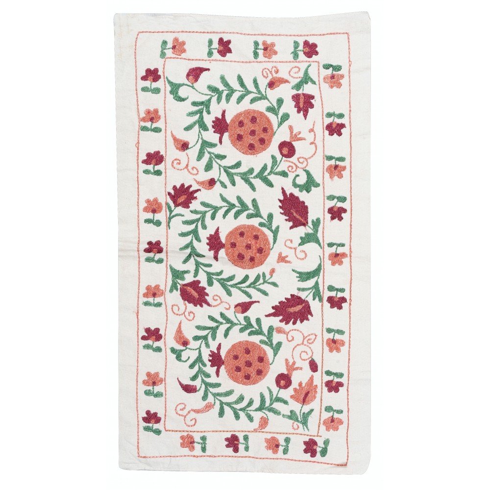 Embroidered Wall Hanging. Modern Tablecloth. 100% Cotton Throw