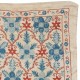 100% Silk Wall Hanging. Modern Wall Decor. Embroidered Tablecloth. New Throw