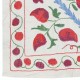 Embroidered Wall Hanging. All Cotton Tablecloth. Handmade Sofa Spread. Modern Throw
