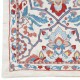 Embroidered 100% Silk Wall Hanging, New Tablecloth, Boho Wall Decor, Modern Throw