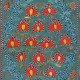 Embroidered 100% Silk Wall Hanging, Modern Tablecloth, Boho Wall Decor, Teal Blue Throw