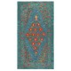 Embroidered 100% Silk Wall Hanging, Modern Tablecloth, Boho Wall Decor, Teal Blue Throw