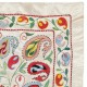 Contemporary 100% Silk Wall Hanging. Embroidered Tablecloth. Boho Wall Decor. Handmade Throw