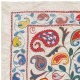 100% Silk Wall Hanging. Embroidered Tablecloth. Modern Wall Decor. Handmade Throw