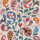 100% Silk Wall Hanging. Embroidered Tablecloth. Modern Wall Decor. Handmade Throw