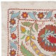 100% Silk Wall Hanging. Embroidered Tablecloth. Modern Wall Decor. Handmade Throw