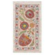 100% Silk Wall Hanging. Embroidered Tablecloth. Modern Wall Decor. Handmade Throw