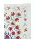 Modern Embroidered Wall Hanging. Cotton Tablecloth. Pomegranate Tree Design Throw