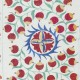 Modern Embroidered Wall Hanging. Cotton Tablecloth. Pomegranate Tree Design Throw