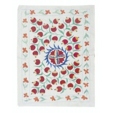 New Embroidered Wall Hanging. Cotton Tablecloth. Pomegranate Tree Design Throw