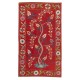 Silk Embroidery Wall Hanging. Modern Bed Cover. Red Tablecloth. Handmade Sofa Throw