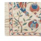 Embroidered 100% Silk Wall Hanging. New Tablecloth. Boho Wall Decor. Modern Throw