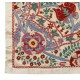100% Silk Wall Hanging. Embroidered Tablecloth. Boho Wall Decor. Modern Throw
