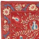 Silk Embroidery Wall Hanging. Modern Bed Cover. Red Tablecloth. Handmade Sofa Throw