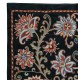 Embroidered 100% Silk Wall Hanging, New Tablecloth, Boho Wall Decor, Black Throw
