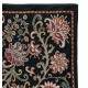 Embroidered 100% Silk Wall Hanging, New Tablecloth, Boho Wall Decor, Black Throw