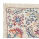 100% Silk Wall Hanging. Embroidered Tablecloth. Boho Wall Decor. Modern Throw
