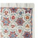 Contemporary 100% Silk Wall Hanging. Embroidered Tablecloth. Boho Wall Decor. Handmade Throw